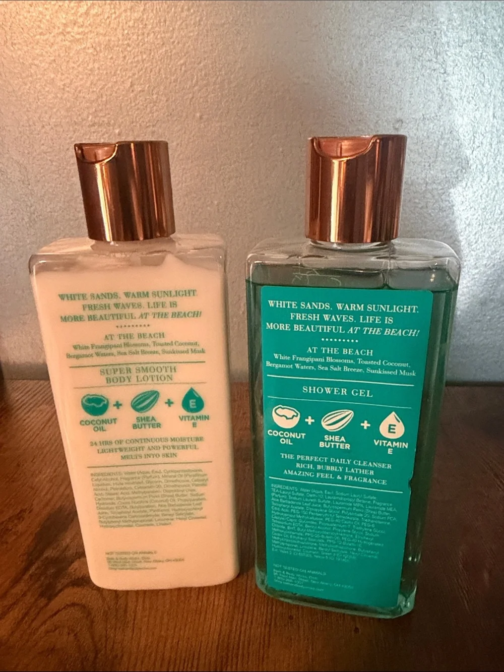 Bath & Body Works At The Beach Body Lotion & Shower Gel 8 fl oz each
